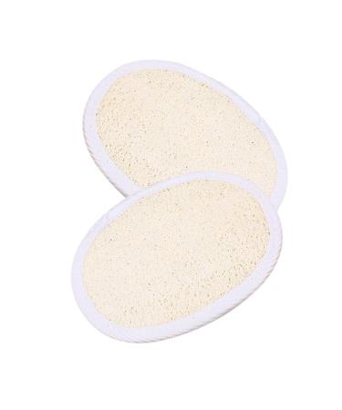 Hemoton 2pcs Bath Towel Exfoliating Loofah Pad Natural Bath Sponge Natural Shower Loofah Luffa Pad Sponge Exfoliating Body Scrubber Body Sponge Bath Loofah Take a Bath Glove Pad 1 Count (Pack of 1)