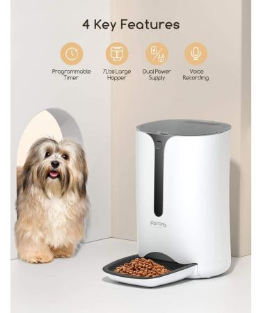 Automatic Cat Feeder  Faroro Dog Food Dispenser for Small Pets with Distribution Alarms  Portion Control  Voice Recorder and Programmable Timer for up to 4 Meals per Day - Buy Online on GoSupps.com