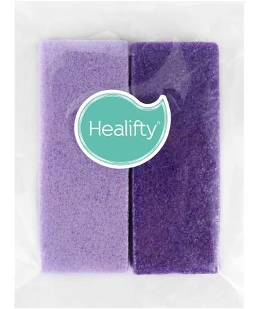 Healifty Foot Peeling Scrubber - 2-Piece Pedicure Block & Pumice Stone Set | Dead Skin Remover Tool in Purple | Ideal Foot Care for Smooth Skin - Buy Online on GoSupps.com