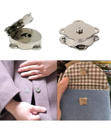 Magnetic Snaps Buttons Plum Magnetic Snap Closures for Purses Bags Clothes Handbags Scrapbooking Magnetic Purse Closure Fasteners Sewing on Magnetic Snaps for DIY Craft (15mm) (Silver) - Buy Online on GoSupps.com