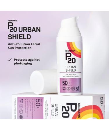 RIEMANN P20 Urban Shield SPF50+ FACE 50g UV Protection Cream Anti-Pollution Up To 10 Hours Protection High Performance UVA-PF Protection Securing Skin Against Future Damage - Buy Online on GoSupps.com
