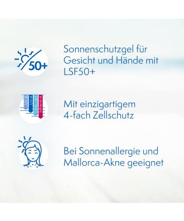 Ladival Allergic Skin Sun Protection Gel SPF 50+ | Perfume-Free Waterproof Color & Preservative-Free | 50ml for Allergy Sufferers - Buy Online on GoSupps.com