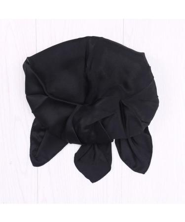 Frcolor Mulberry silk sleeping cap long hair bonnet night hair bonnet hat for women girls(Black) - Buy Online on GoSupps.com