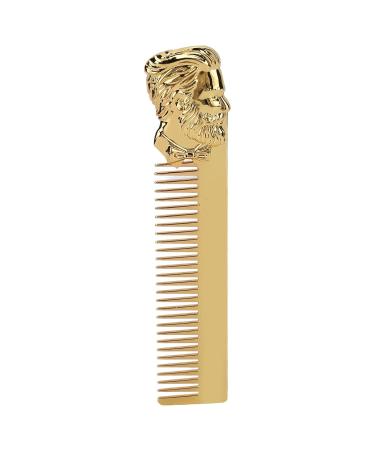 Portable Zinc Alloy Oil Hair Comb - Vintage Gold Beard Comb for Home & Salon Hairdressing - Buy Online on GoSupps.com