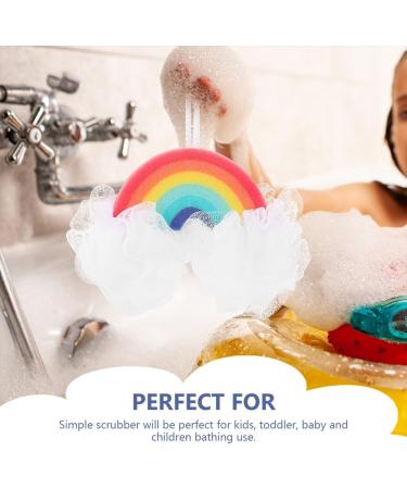 FRCOLOR Cloud Bath Ball Loofah - Rainbow Shaped Travel Scrubber & Face Sponge for Ultimate Cleanliness - Buy Online on GoSupps.com