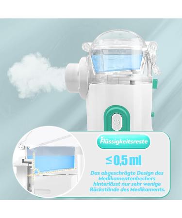 Inhalation Device for Babies & Adults - Wholede Versegler Portable Inhalator with Masks | Mesh Nebulizer with Dual Modes - Green - Buy Online on GoSupps.com
