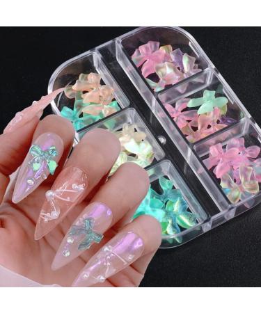 Lurrose 2 Boxes Nail Art Accessories nails jewels Fingernail Bowknot Decor bow nail charms bowknot nail art rhinestones for nails Manicure DIY Decor Accessory small nail 3d resin small bow - Buy Online on GoSupps.com