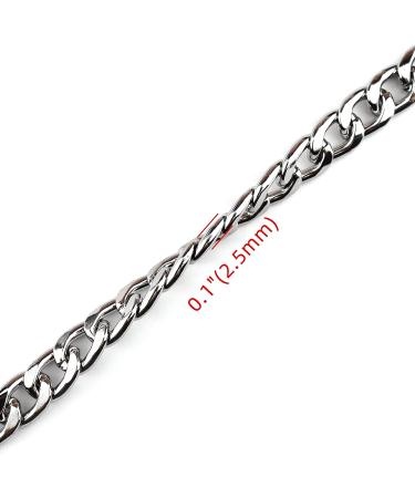 HEEHEE 7.9" Purse Chain Strap Extender More Upscale Color Tone Wearing Comfortable 0.4" Wide Extra Thick Metal Flat Chains Replacement Straps with Buckles Silver 1 PCS for Shoulder Cross Body Handbag Silver 7.9" Silver - Buy Online on GoSupps.com