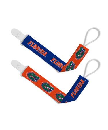 BabyFanatic Officially Licensed Unisex Pacifier Clip 2-Pack - NCAA Florida Gators - Officially Licensed Baby Apparel