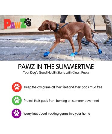 PawZ Rubber Dog Boots - Waterproof Snow Booties for Dogs - 12 Pack Small Black Dog Shoes - Buy Online on GoSupps.com