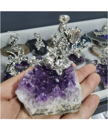 Collection Natural Amethyst Quartz Purple Crystal Cluster Healing Stones Specimen Home Decoration Crafts Decoration Ornament (Color : Dark Khaki) - Buy Online on GoSupps.com