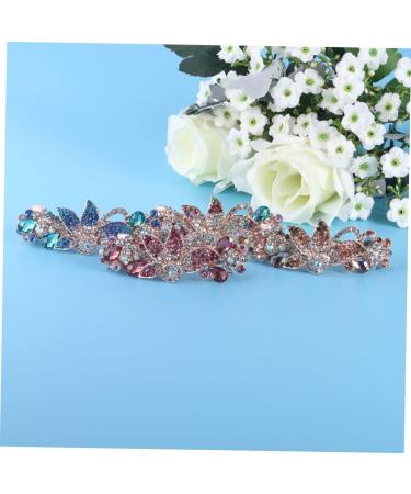 FRCOLOR 4pc Crystal Hair Claw Clip Alligator Hair Clips Women Hair Bows Barrettes French Hair Barrettes Retro Hairpins Bridal Hair Accessories Rhinestone Hair Pins Bride Large Headgear - Buy Online on GoSupps.com