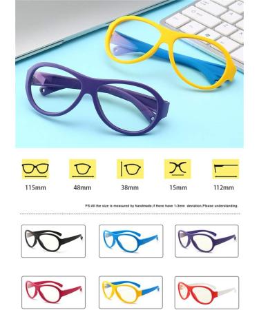 Kids Computer Glasses Eyeglasses Frame for Kids Non-Prescription Glasses Clear Lens Reading/Gaming Glasses for Kids Blue Frame - Buy Online on GoSupps.com