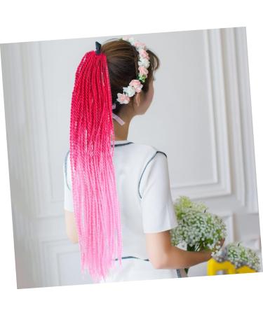 FOMIYES Synthetic Hairpiece Braids Hair Extensions Clip on Ponytails Synthetic Wigs Braid Hair Clips Gradient Hair Braid Ponytail Wigs Ponytail Hair Extensions Women's Highlight Hair Piece Size 1 Picture 5 - Buy Online on GoSupps.com