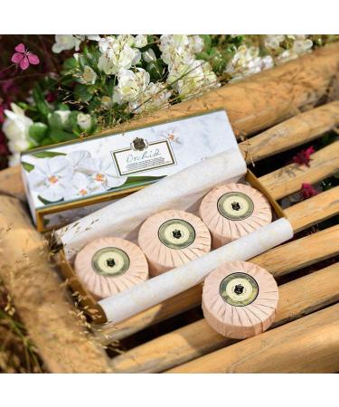 Olivos Lux Olive Oil Orchid Luxury Perfumed Soap Set | 3x100G (3x3.5 Oz) - Shop Internationally for Premium Skincare - Buy Online on GoSupps.com