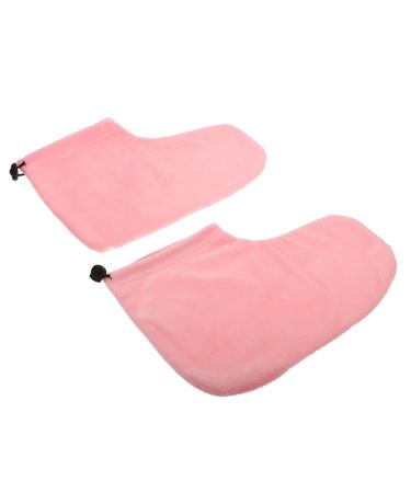 Minkissy 1 pair of warm foot cover for growth therapy Paraffin plastic inserts Paraffin wax bag Paraffin wax bag Paraffin-heated bag heating moisture-donating socks plush heating