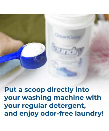 Odor Remover Laundry Additive 30 Loads Powder | Eliminate Strong Smells: Smoke Chemicals Pet Odors | Unscented & Non-Toxic - Buy Online on GoSupps.com