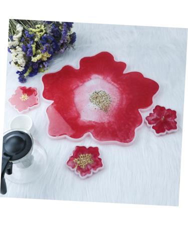 NUOBESTY 2 pcs Shape Coaster Manual Flower Mold DIY Silicone Epoxy Cup Practical Mould Creative Crystal Transparent 37.5X33.5X2CM - Buy Online on GoSupps.com