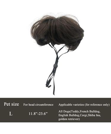 Trimmable Dog Wigs for Small Medium and Large Dogs Cosplay Pet Funny Headwear Costumes  Cat Wigs Dress up Decorations for Halloween  Christmas  Parties  Festivals Black Brown Straight Hair - Buy Online on GoSupps.com