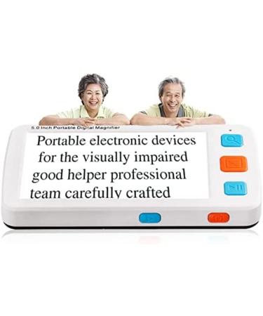 Handheld Portable Digital Reading Magnifier Digital Mobile Magnifier with 5.0 Inch LCD Screen Low Vision Aids Provides 4x-32x Text Enlargement for Poor Eyesight People incomparable123