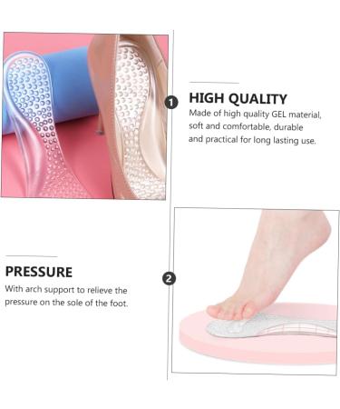 Buy NOLITOY 4 Pairs Non-Slip Massage Mat Insoles for Foot Arch Support & Comfort | High Heel Gel Pads & Cushions - International Shipping Available - Buy Online on GoSupps.com