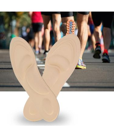 2pcs Memory Foam Shoe Insoles for Women - Beige Arch Support Inserts for Plantar Fasciitis Relief - Medical Grade Cushion Sneakers - Buy Online on GoSupps.com