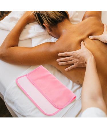 FRCOLOR 2pcs Reusable Castor Oil Compress Cloths - Soothing Absorbent Flannel for Abdomen & Joints - Relaxing Relief (Pink - Buy Online on GoSupps.com