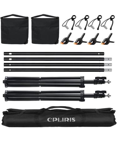 CPLIRIS 6.5x10ft Adjustable Backdrop Stand for Parties - Includes 4 Spring Clips, 2 Sandbags, and 4 Holder Clips for Baby Shower, Birthday, and Events - Buy Online on GoSupps.com