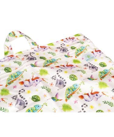 Flower hanging diaper bag XL with zipper (Chameleon)