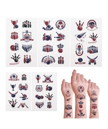 Bowling Temporary Tattoos - 24 Sheets | Birthday Decorations & Party Favors - Buy Online on GoSupps.com