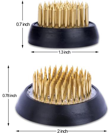 Metal Flower Frogs Round Arranger Set - 7 Pcs Floral Arrangement Pin Holder for Plant Decoration - Gold (1.3 Inch & 2 Inch) - Buy Online on GoSupps.com