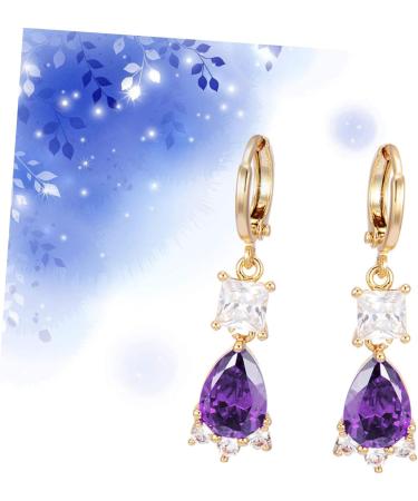 COHEALI 2 Pairs Earings for Women Women s Earrings Post Earrings for Women Womens Earrings Zircon Ear Rings Small Fresh Earrings Women Ear Rings Miss Purple Small and Fresh Jewelry Purplex3pcs mediumx3pcs - Buy Online on GoSupps.com