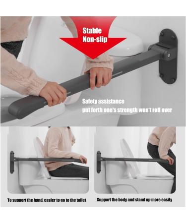 Folding Toilet Bar for Elderly Grab Bar Flip Up Tub Grab Bars Rails Wall Mounted Bed Support Handrails Assist Rail Steady Handle Balance Assist for Shower Bathtub Toilet (Black)(White) 70cm White - Buy Online on GoSupps.com
