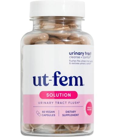 UT-Fem Solution - Urinary Tract Cleanse  Comfort  Fast-Acting to Flush Impurities  Restore Comfort  Bladder  Urinary Tract Health  D-Mannose Cranberry Hibiscus  More  42 Vegetarian Capsules