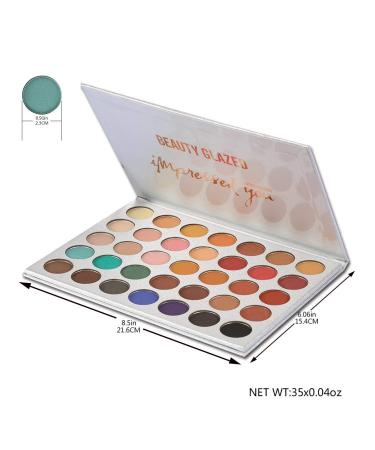 35 Colors Eyeshadow Palette - Professional Glitter & Matte Highlighter Waterproof Long-Lasting Pigment for Stunning Eye Makeup - Buy Online on GoSupps.com