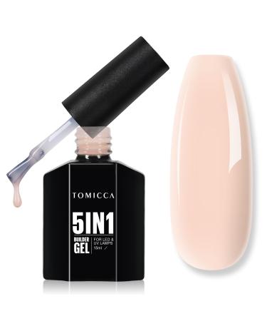 Tomicca 5 in 1 structure for Geln gel 15ml Nude-Rosa Builder Nail Gel UV/LED Gel N gel N gel N gel Base nail gel for nail extension Repair nail strengthening nail design