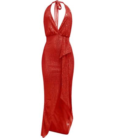 Shop Hanxiulin Women s Evening Dress - Elegant Long Slit & Sparkling Cocktail Dress for Prom & Parties - Buy Online on GoSupps.com