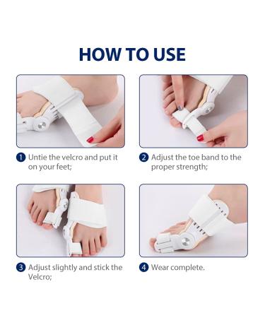 JLK-ZHOU Bunion Corrector Kit for Hallux Valgus Relief - Adjustable Splints for Big Toe Joint Straightening - 3 pcs Set for Women and Men - Buy Online on GoSupps.com