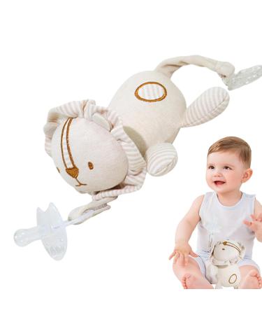 Buy MoreUlsi Lion Pacifier Buddy | Plush & Skin-friendly Pacifier Holder for Infants | Perfect for Children's Parties | Comfortable & Cuddly Design - Buy Online on GoSupps.com
