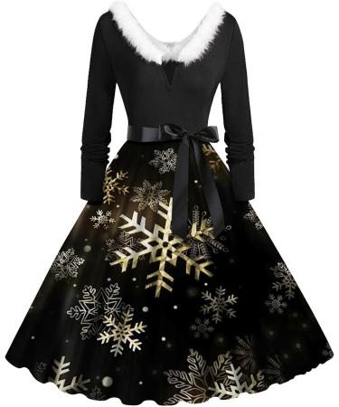 Hanxiulin Ladies Fashion Christmas Mini Hooded Sweater & Party Jumper - Trendy Hoodover Dress Top - Buy Online on GoSupps.com