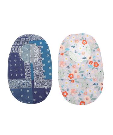 Tofficu 2pcs Ostomy Bag Cover Lightweight Floral Colostomy Bag Protector Flower One- Piece Colostomy Pouch Cover Sleeve