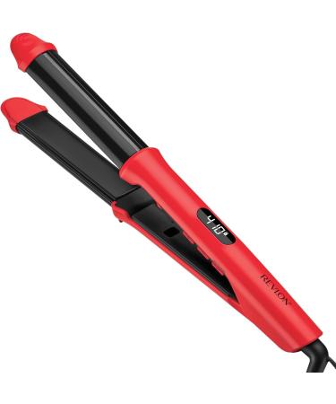 REVLON Style Multiplier Versatile Styler Flat and Curl Iron - Red