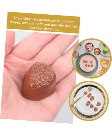 HOMSFOU 24 Pcs Simulation Chocolate Decorative Chocolate Decor Fake Candy Cake Decorating Fake Cookies Kids Bulk for Desserts Desktop Fake Chocolate Artificial Children's Products Pvc 3d Coffeex4pcs 3.9X2.8X1.8CMx4pcs - Buy Online on GoSupps.com