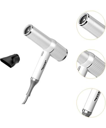 OIIBWQ High Powerful Hair Dryer Blow Dryer Hair Styling Tool with Nozzle for Salon Travel White 1 Nozzle - Buy Online on GoSupps.com