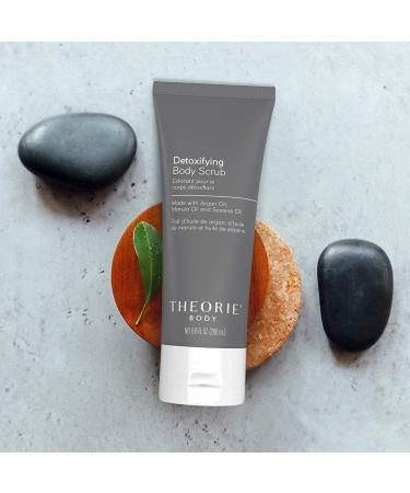 THEORIE Charcoal Bamboo Body Scrub - Detoxifying Exfoliation with Jojoba, Sweet Almond, and Sesame Oil - 200 mL - Reveal Glowing Skin - Buy Online on GoSupps.com