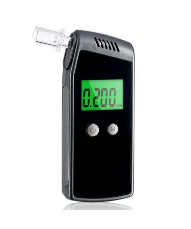 QTlier Portable Breathalyzer with LCD Digital Display for Personal, Professional-Grade Accuracy,Breath Alcohol Tester with USB Rechargeable(with10 mouthpieces)