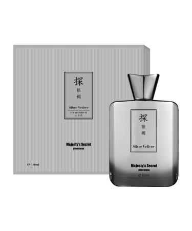 MAJESTY S SECRET PHEROMAX Mens Cologne Sampler Gift Sets High End Perfume Samples for Men Travel Size Perfumes Long Lasting Fragrance for Men Edp Eau De Parfum Spray 3.4 Oz (TAN Silver Vetiver)