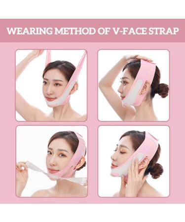Reusable V line Lifting Mask Double Chin Reducer Face Slimming Strap for Preventing Sagging Pink - Buy Online on GoSupps.com