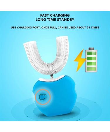 UOOD Kids Sonic Electric Toothbrush 4 Modes IPX7 Waterproof Children's Electric Toothbrush with U-Shaped Toothbrush for Child (Color : Blue) - Buy Online on GoSupps.com
