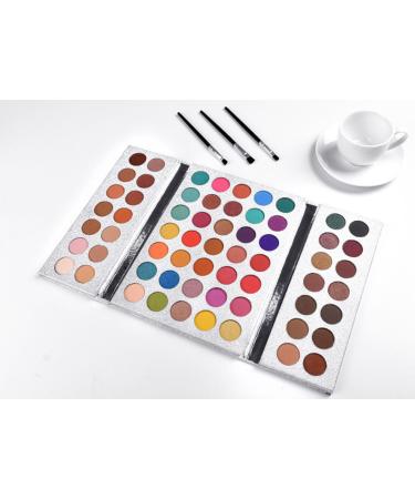 63 Colors Shimmer Eyeshadow Palette - Professional Matte & Glitter Waterproof Makeup - Highly Pigmented Rainbow Shades - Buy Online on GoSupps.com